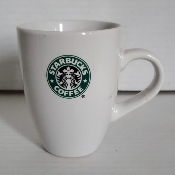 2007 WHITE Starbucks Coffee 6.7 oz Espresso Cup Mug Ceramic Green Siren - Picture 5 of 9